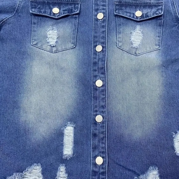 Jean button down Jacket - Picture 4 of 6